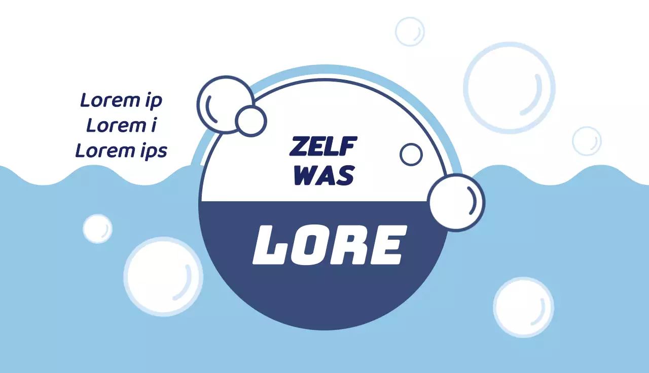 Blauwe illustratie ter promotie van een schone wasserette