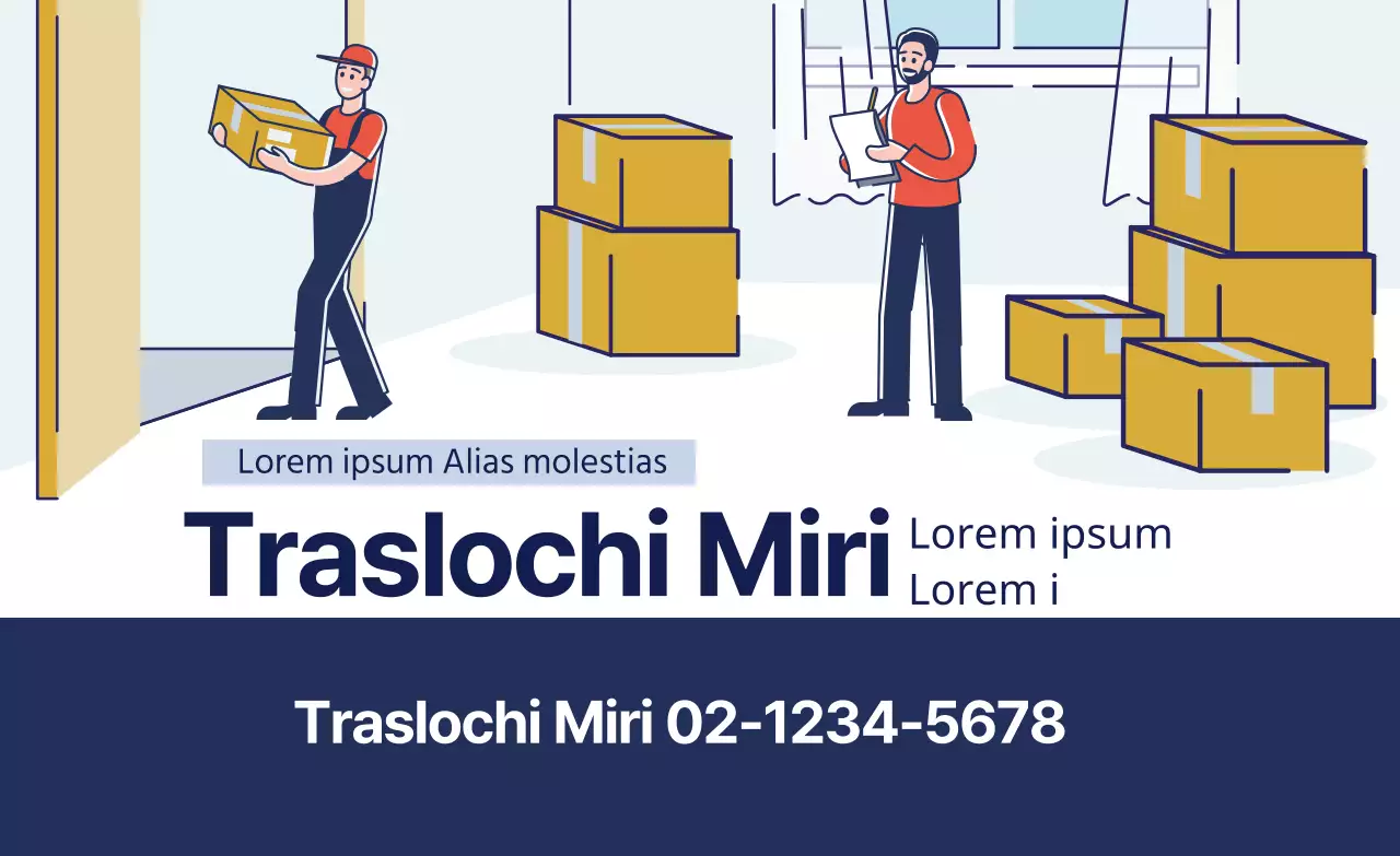 Illustrazione blu Promozione di trasloco ordinata Yongdal