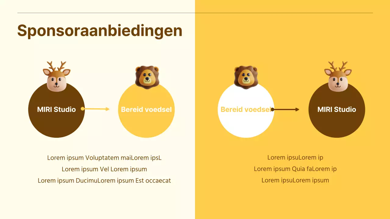 Een mooi geel zakelijk sponsorvoorstel