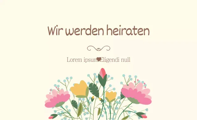 Wir werden heiraten