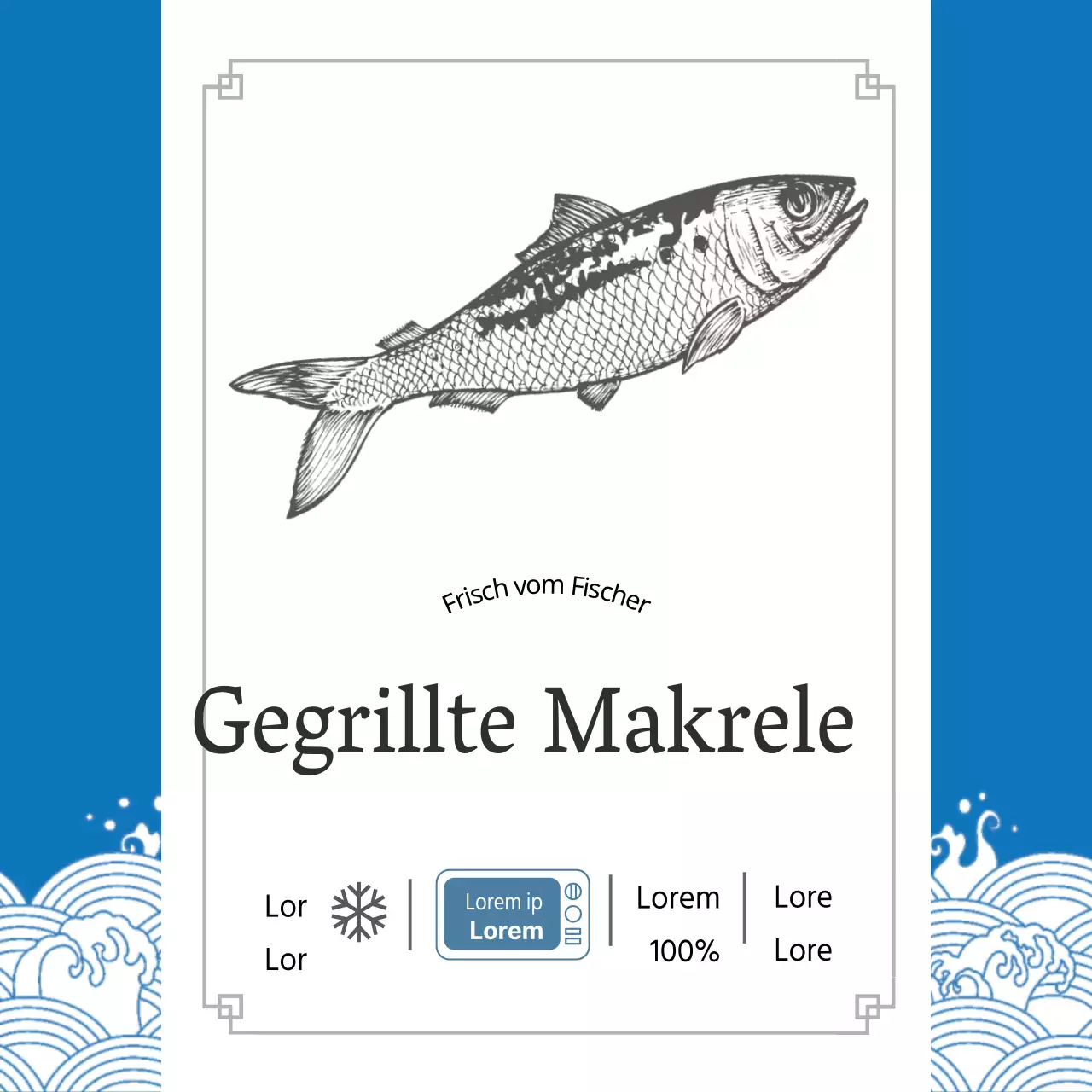Meeresfrüchte Gegrillte Makrele