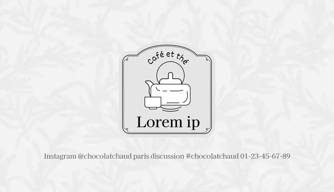 Grey Illustrated Logo Cafe Tea Coupon