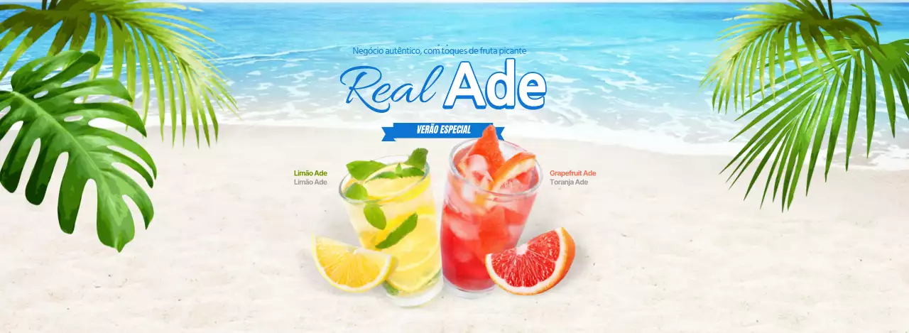Uma bebida de verão refrescante inspirada na praia