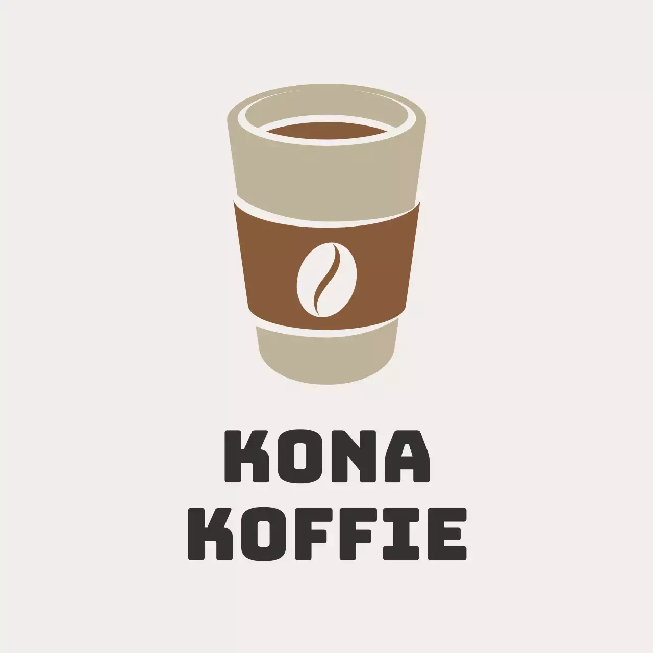 Grijs eenvoudig pictogram koffie label