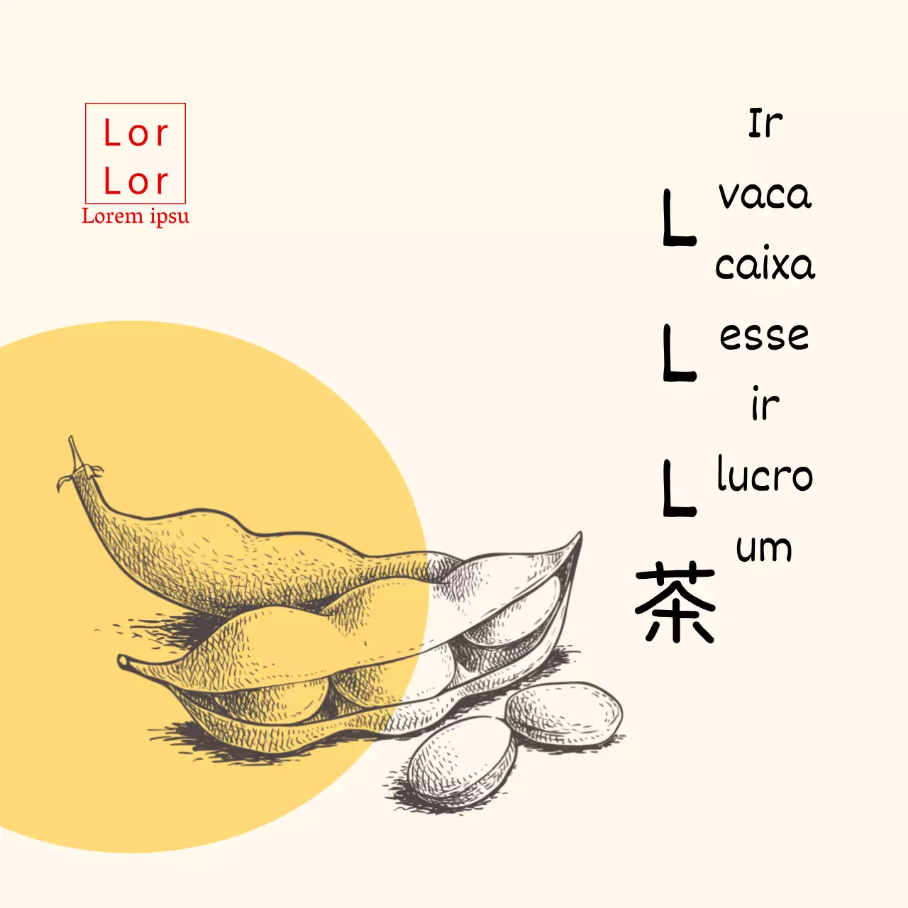 Amarelo Desenho Chá de feijão preto Sticker
