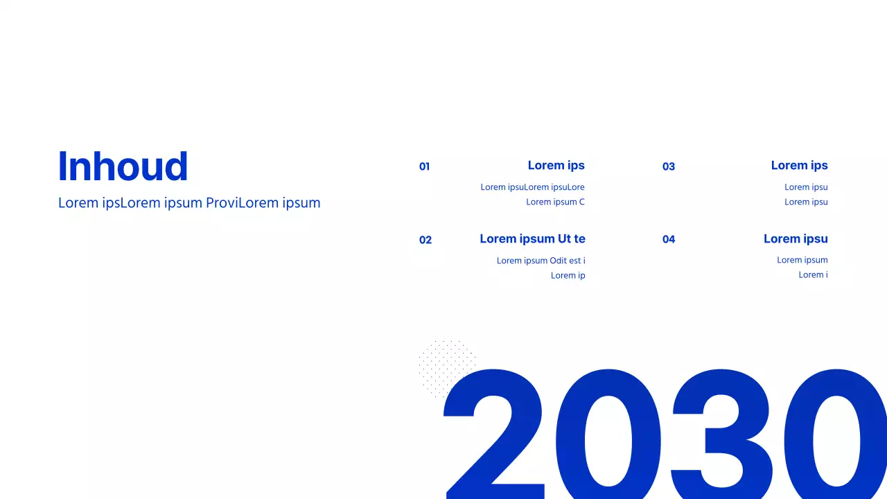 Bluetone oriëntatiesjabloon