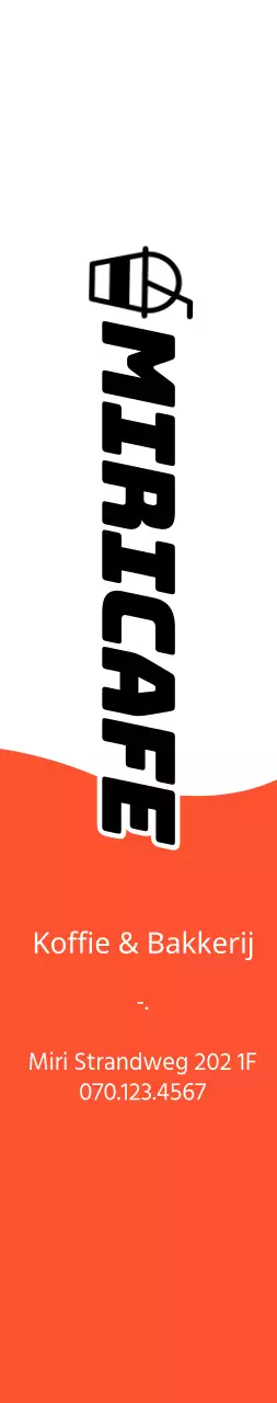 Een café en bakkerij promoten met een eenvoudig concept in oranje en zwart