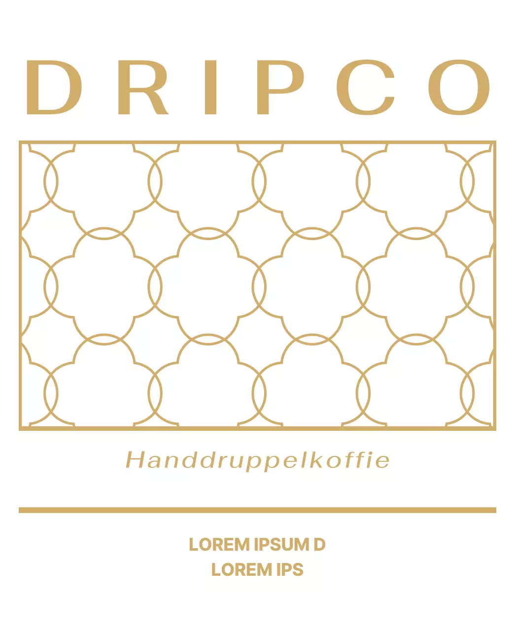 Ontwerp met een patroon van gouden en zwarte lijnen