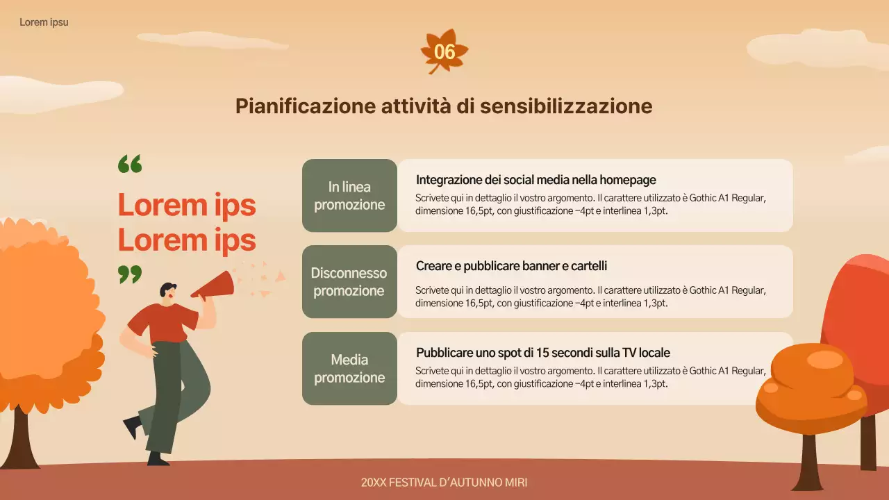 Prospetto del Festival Autunno Marrone e Naturale