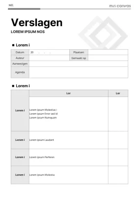 Eenvoudige documentatie voor grijze notulen