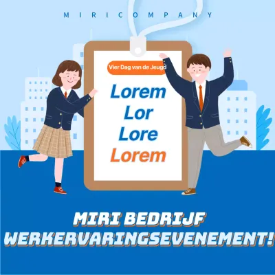 Werkervaringsevenementen promoten voor Jeugddag in Blauw