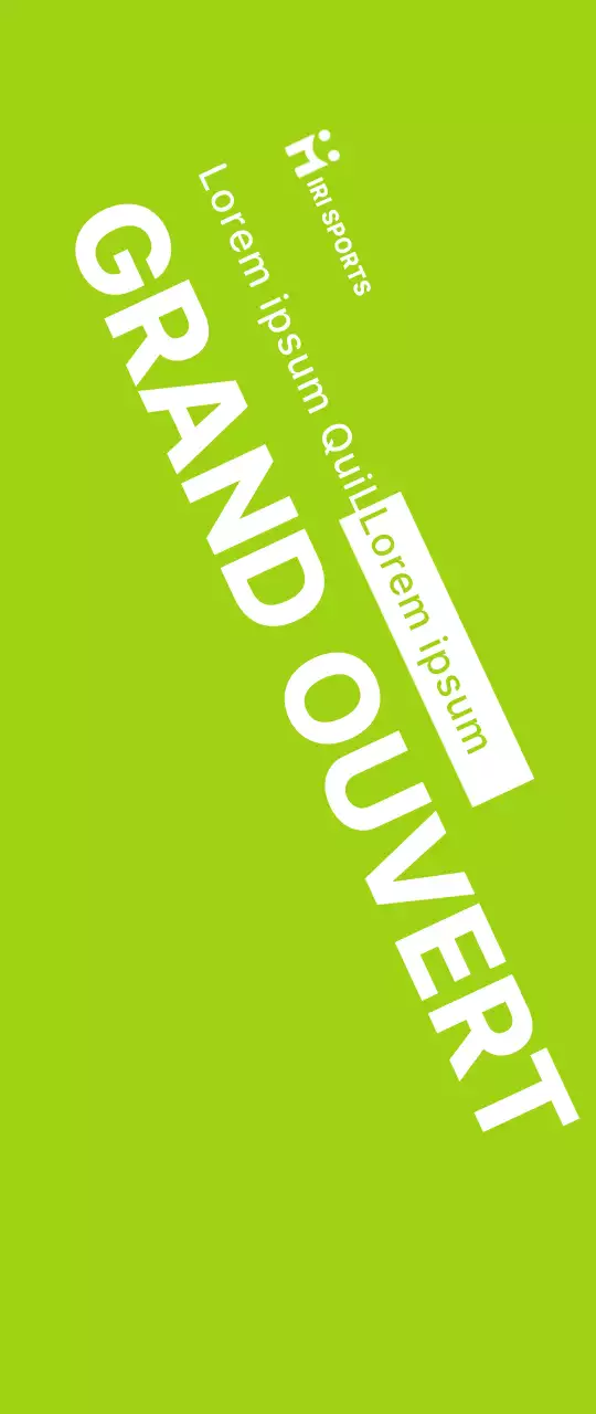 Un concept épuré en blanc et vert citron pour annoncer et promouvoir les ventes libres de vêtements de sport.