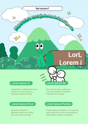 Energia verde e marrone ambiente pulito tema promozionale