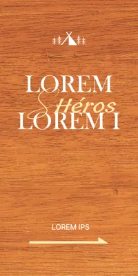 Emplacement d'un bureau de camping avec un concept émotif comprenant des illustrations de camping en blanc et en jaune