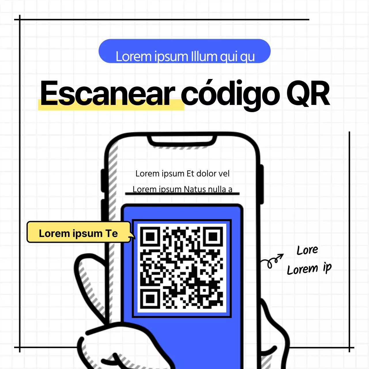 Diseño de smartphone a cuadros azules