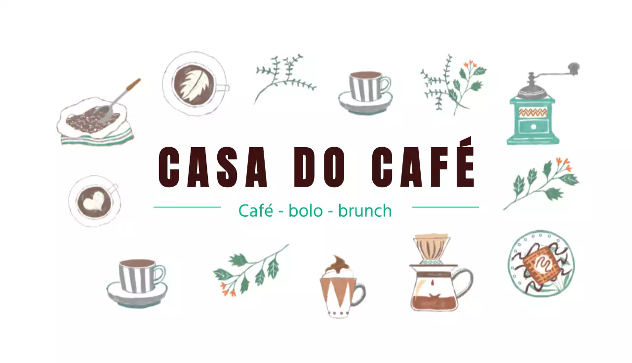 Cartões de visita para cafés