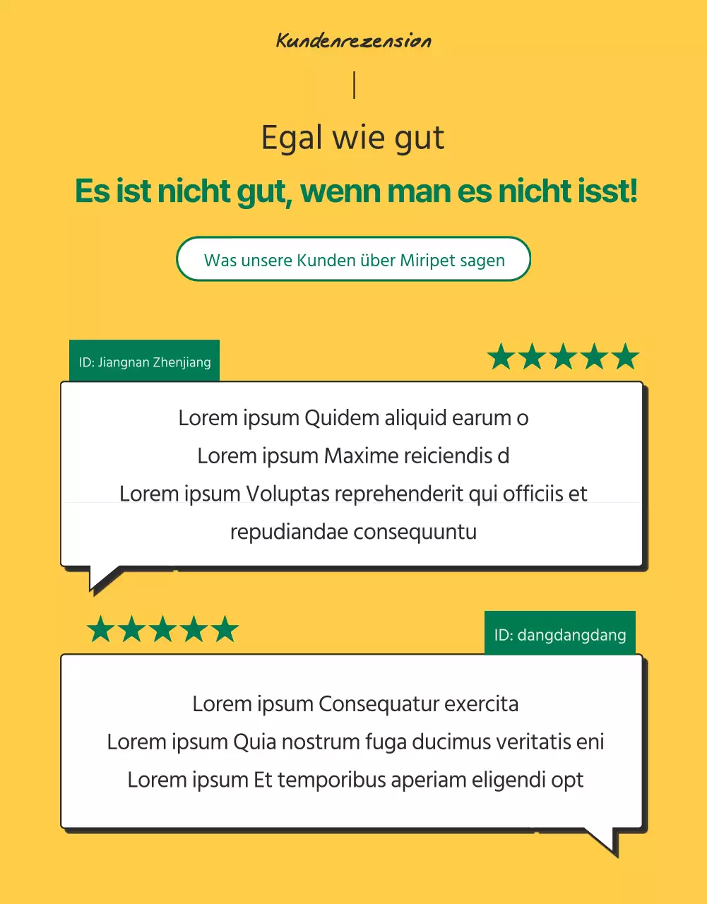Niedliche gelbe und grüne Leckerbissen für Haustiere