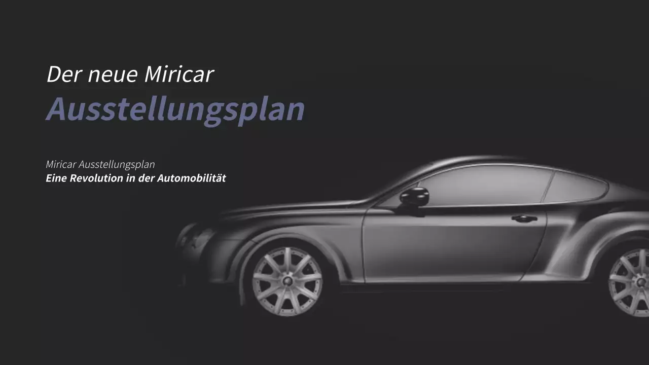Automobilausstellung Plan Vorlage