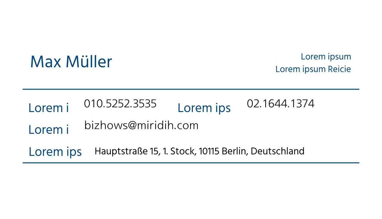 Visitenkarten für Unternehmen