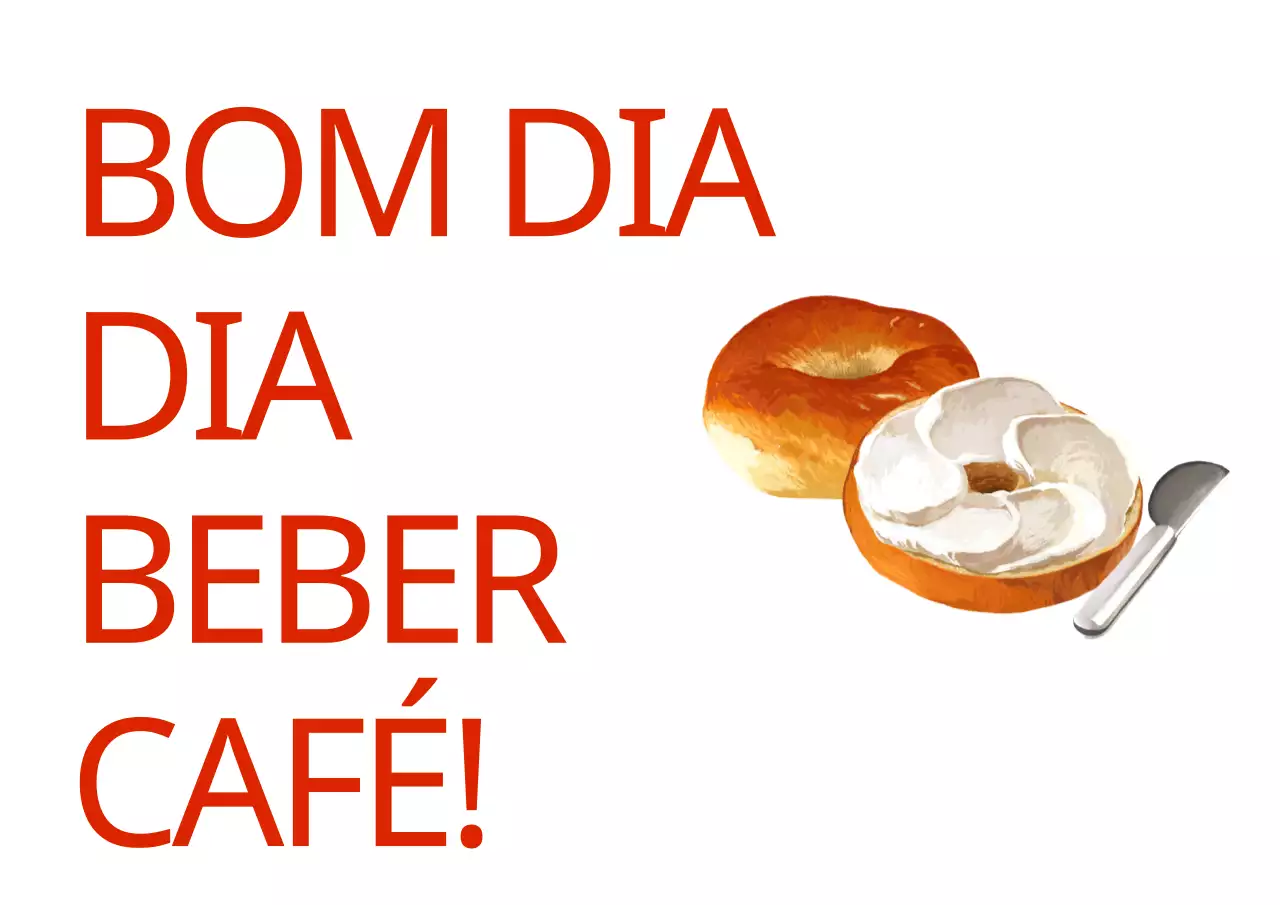 Desenhar um café com texto relacionado com o café e horário de funcionamento a vermelho