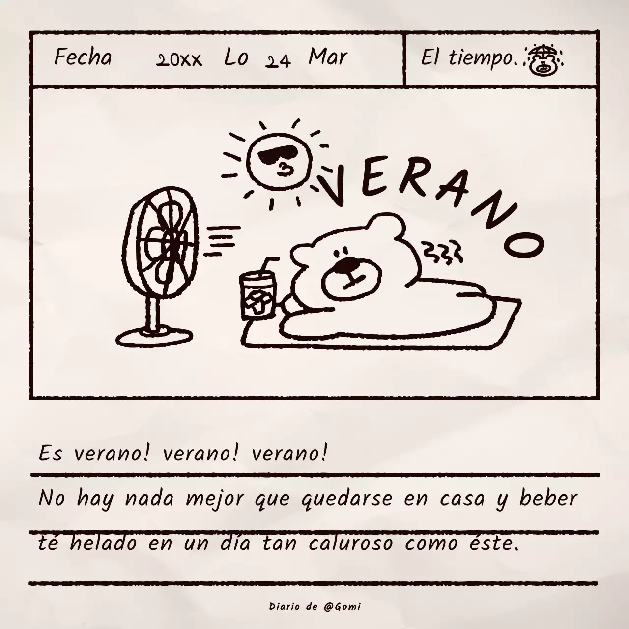 Lindo oso pardo ilustración diario paquete de paquetes