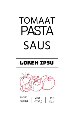 Witte geïllustreerde schone voedseletiketten