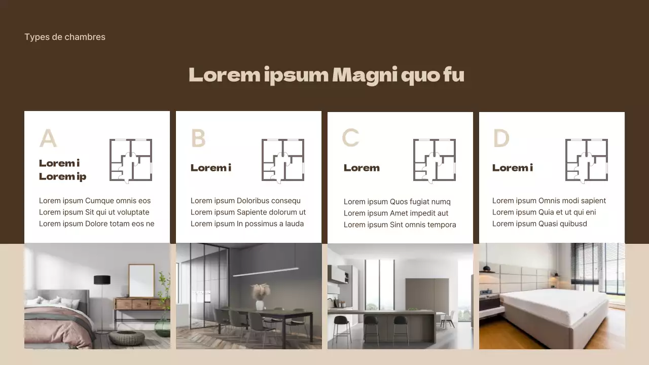 Lettre d'offre pour un appartement beige et marron