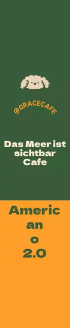 Eine hübsche grüne und orangefarbene Café-Logo-Stil Menü Führer und Förderung.