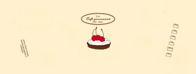 Promouvoir et informer les cafés à l'aide d'un logo émouvant en brun rougeâtre et jaune pâle