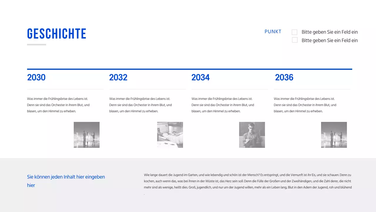 Die Geschichte des einfachen blauen Konzepts