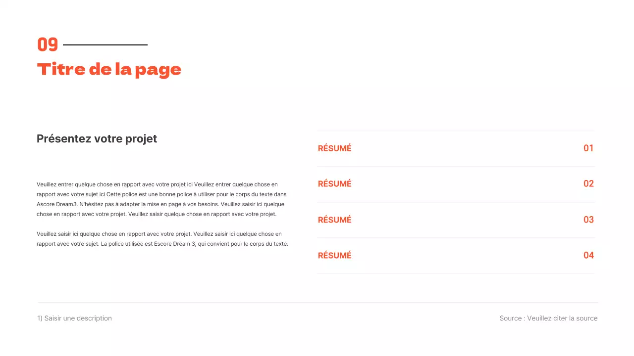 Des présentations propres