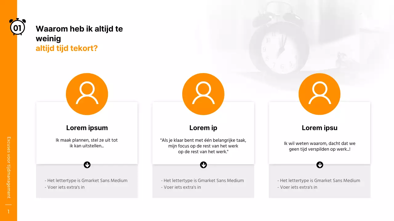 Thema workshop timemanagement in oranje