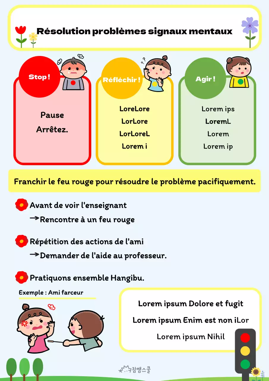 Fiche d'activité pour l'école primaire Il y a aussi des feux de circulation dans le cœur