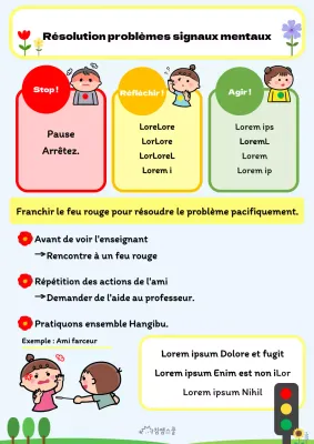 Fiche d'activité pour l'école primaire Il y a aussi des feux de circulation dans le cœur