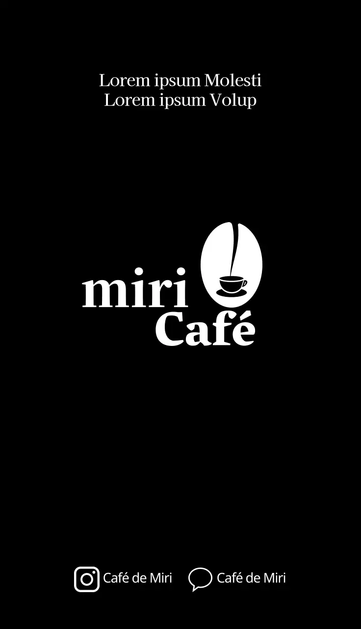 illustration noir et blanc logo café simple