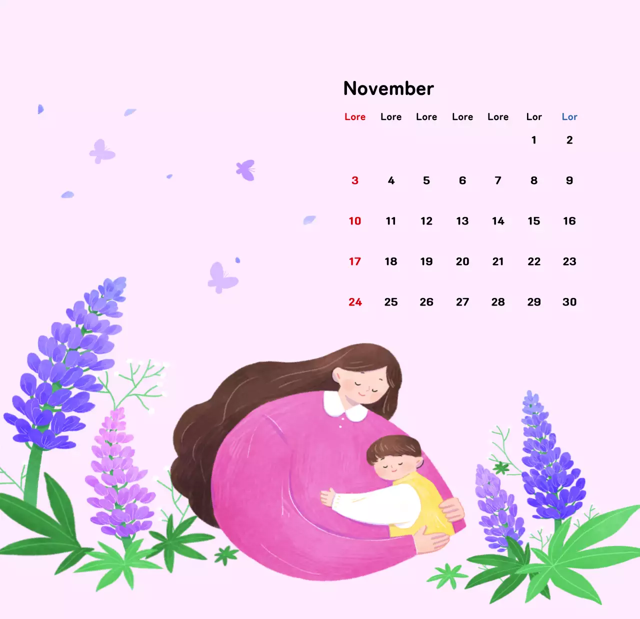 Ein warmer, illustrierter Kalender für das neue Jahr