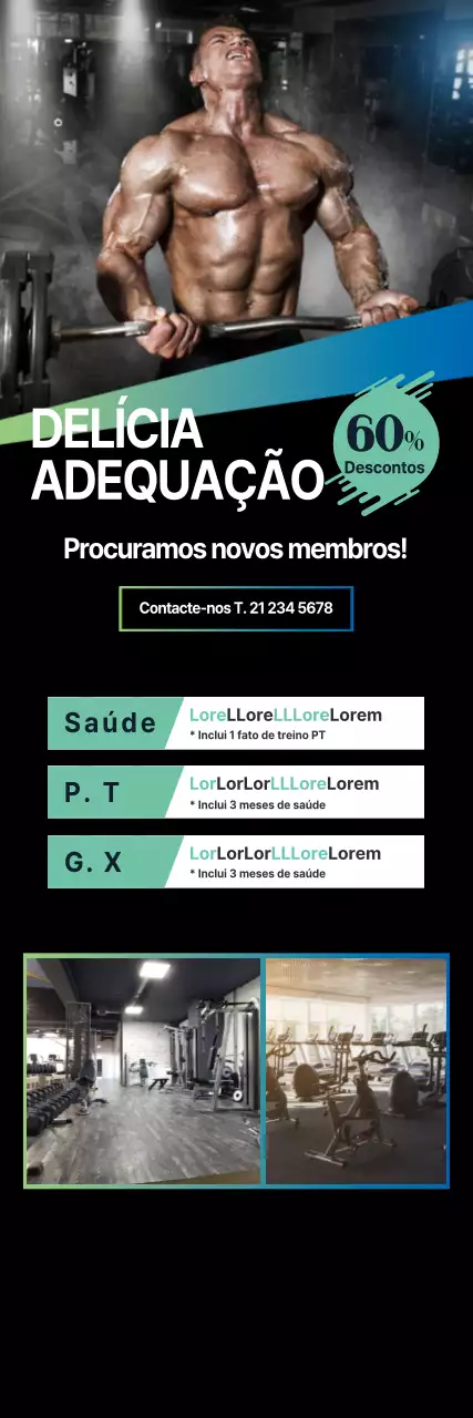 Estilo simples em verde lima e azul para recrutar e promover novos membros para a Diet Petite Shop
