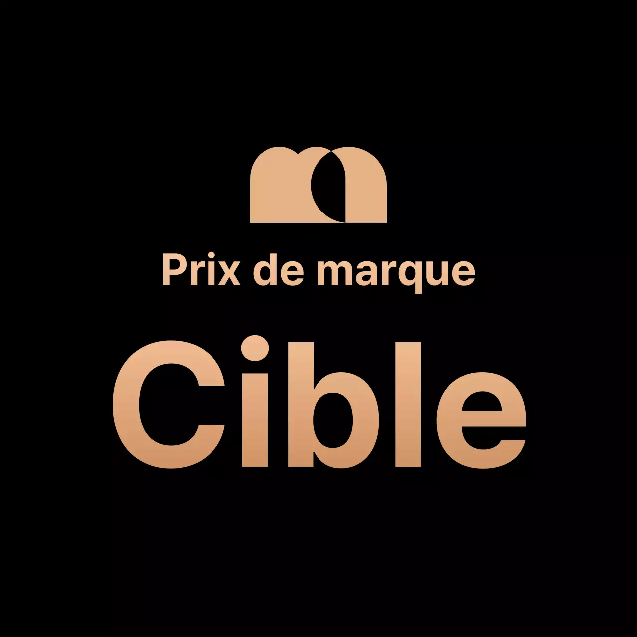 Faites la promotion de vos prix avec un logo et un texte en or et noir