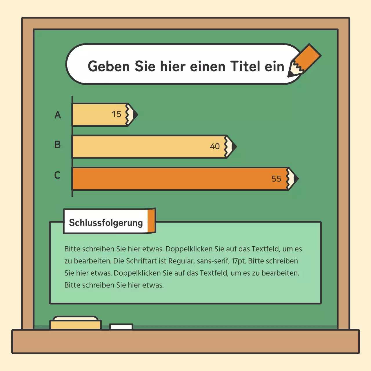 Bunte und niedliche pädagogische KreidetafelkartenNews