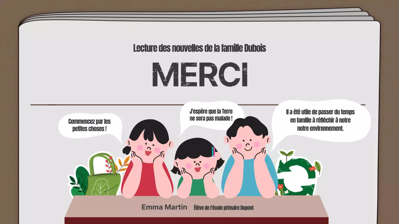Journal environnemental des familles de l'école primaire