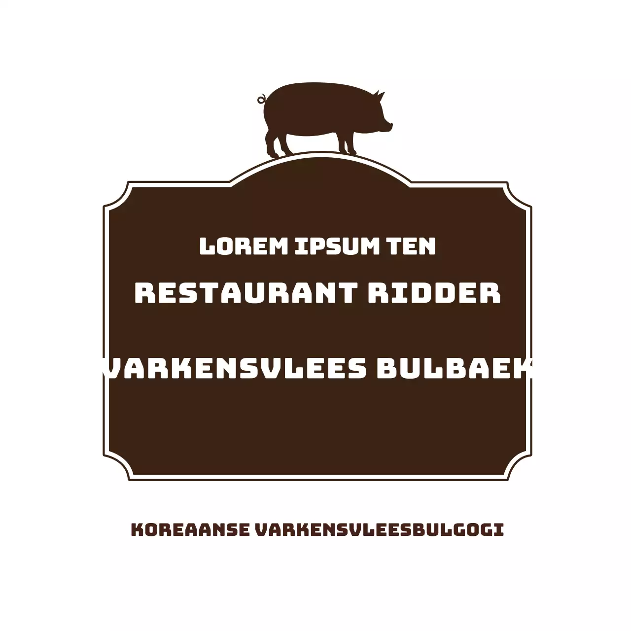 Varkens Bulgogi etiketsticker