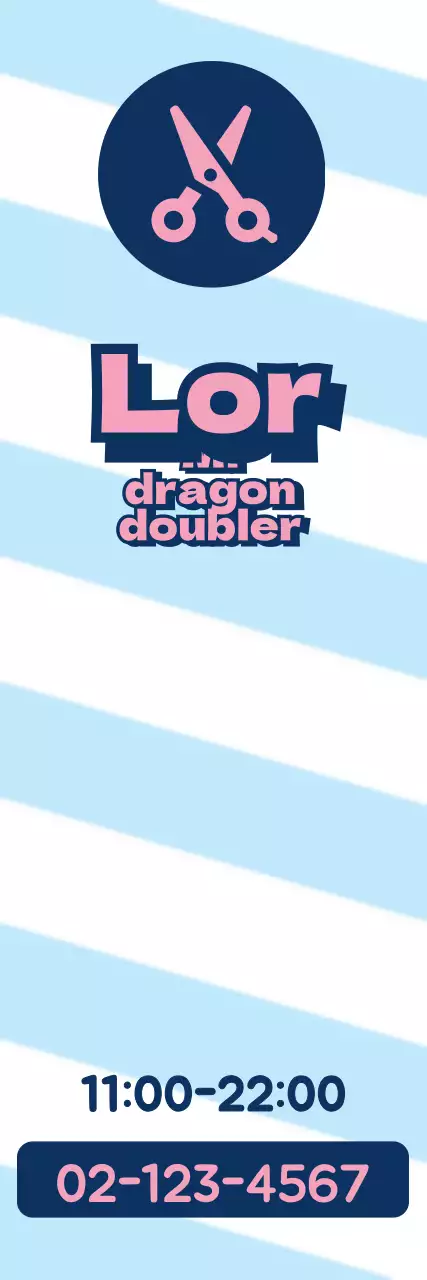 Salon de coiffure_bannière tridimensionnelle