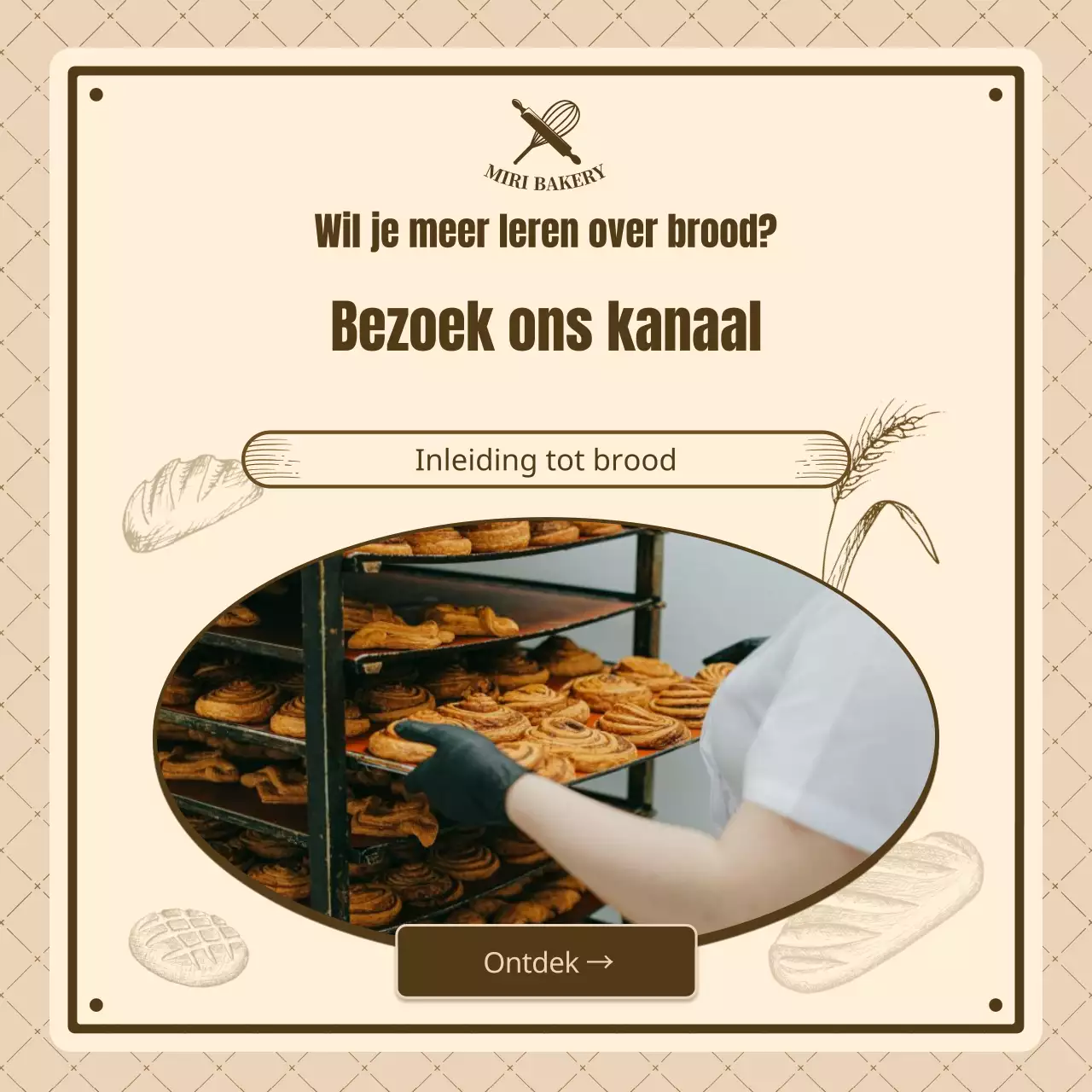 Ken je bruine en beige vintage broden