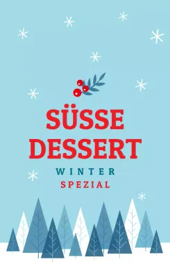 Himmelsrot Illustration Weihnachten Dessert Verpackung Etikett