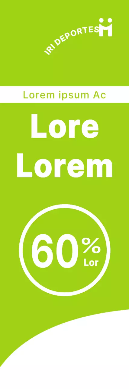 Un concepto limpio en blanco y verde lima para anunciar y promocionar eventos de venta libre de ropa deportiva.