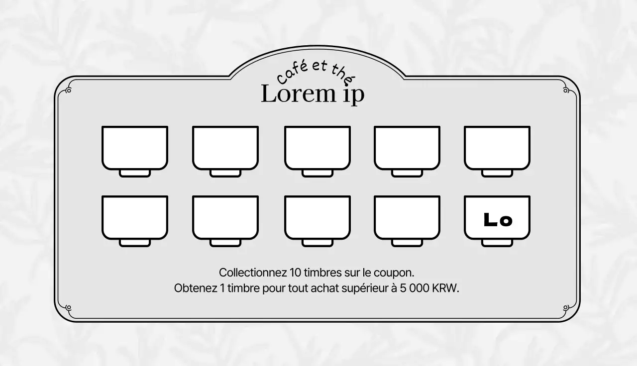 Grey Illustrated Logo Cafe Tea Coupon