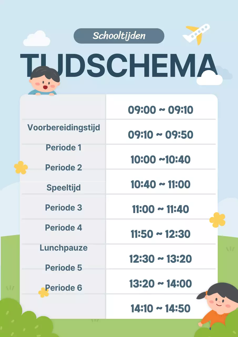Schattige blauwe geïllustreerde schoolcorrecties
