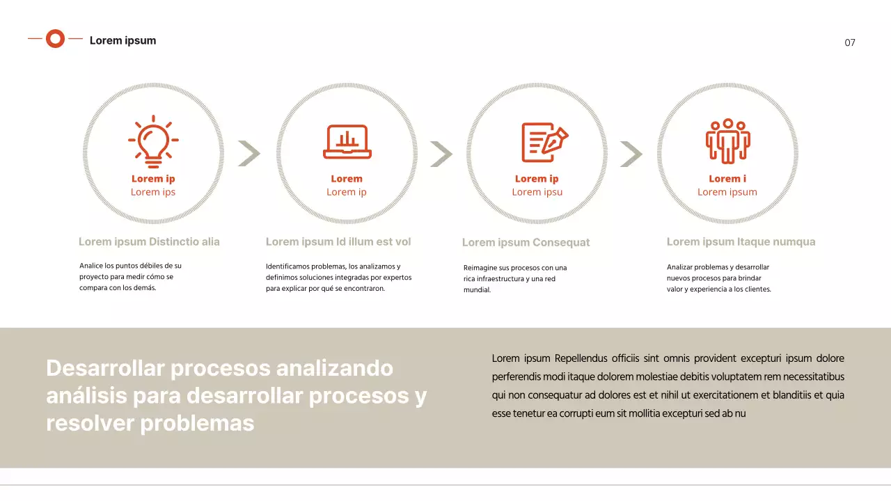 Propuesta de negocio con un toque marrón-rojizo