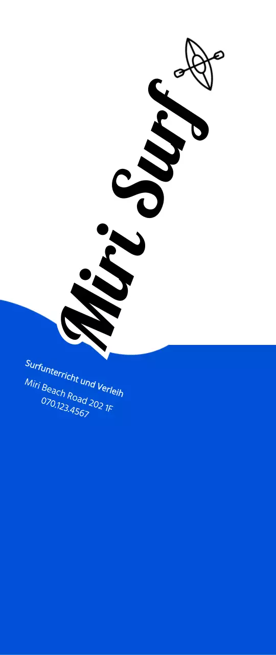 Einfaches Konzept in Marineblau und Schwarz für Informationen und Werbung zum Surfen