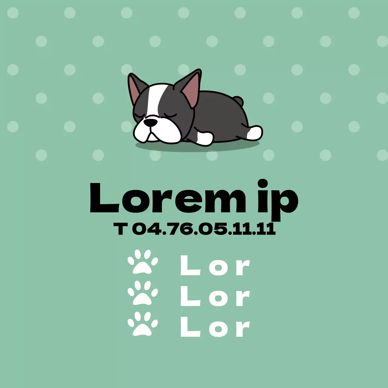 Illustration d'un personnage de menthe clinique vétérinaire